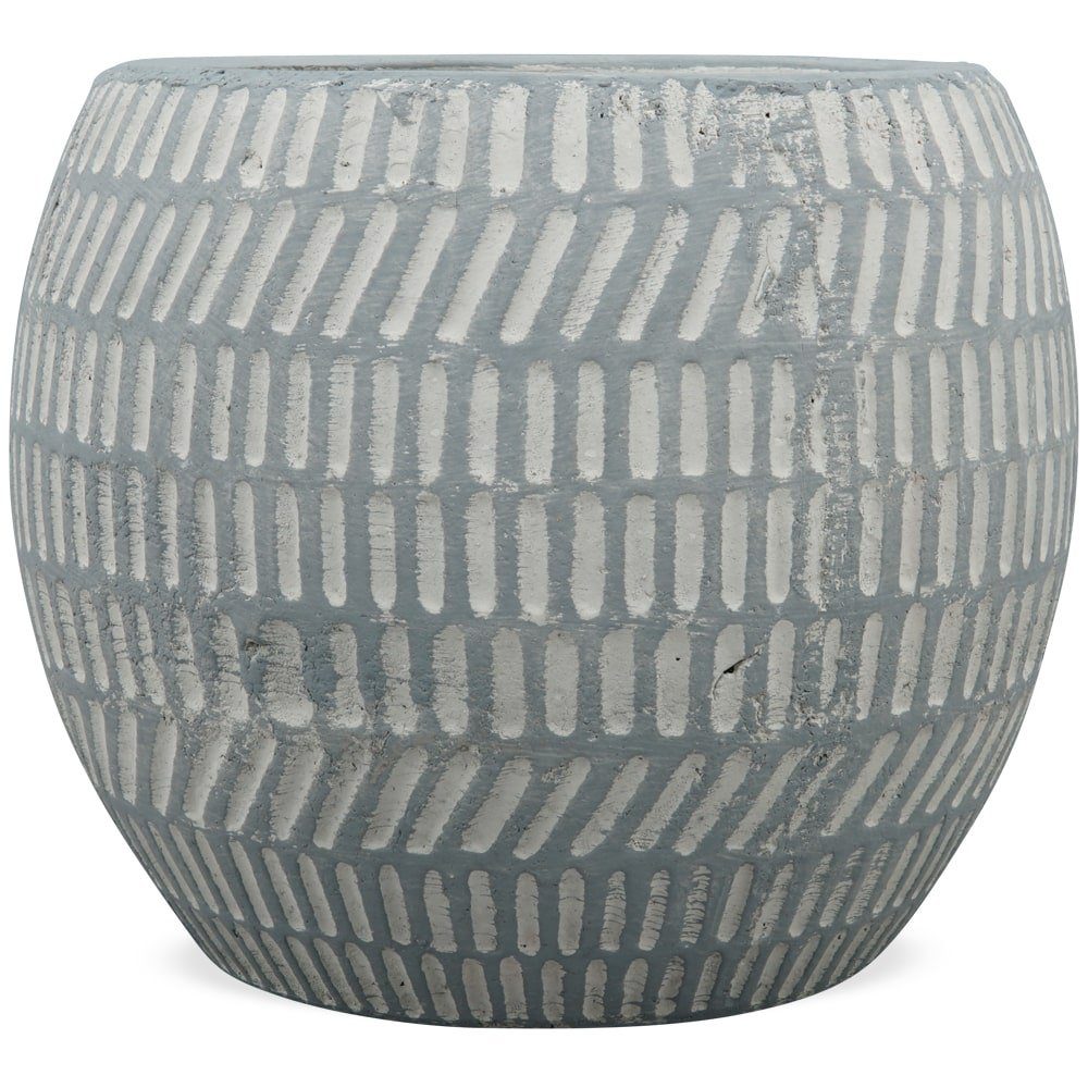 HOBBY Muster rund Ø HOME Blumentopf (1 St) cm Keramik grau & Pflanztopf matches21 13