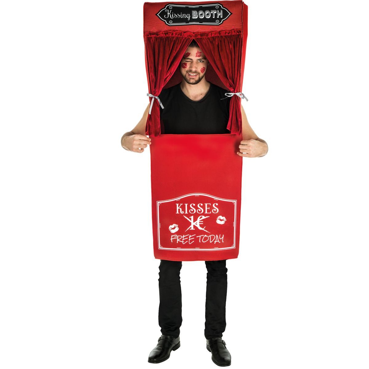 CHAKS Kostüm Kissing Booth Kuss-Kabinen Verkleidung für Erwachsene günstig online kaufen