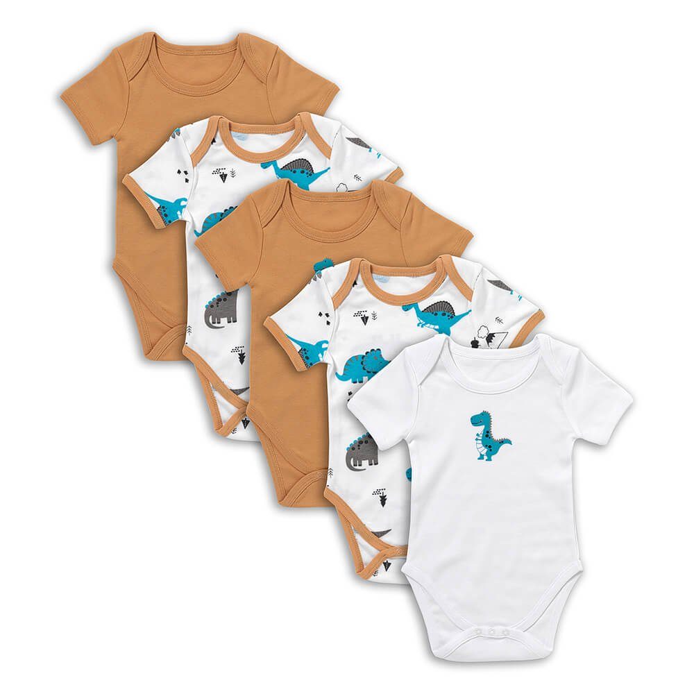 Kurzarmbody Bio Baby-Bodys kurzarm 5er-Pack OEKO-TEX zertifiziert