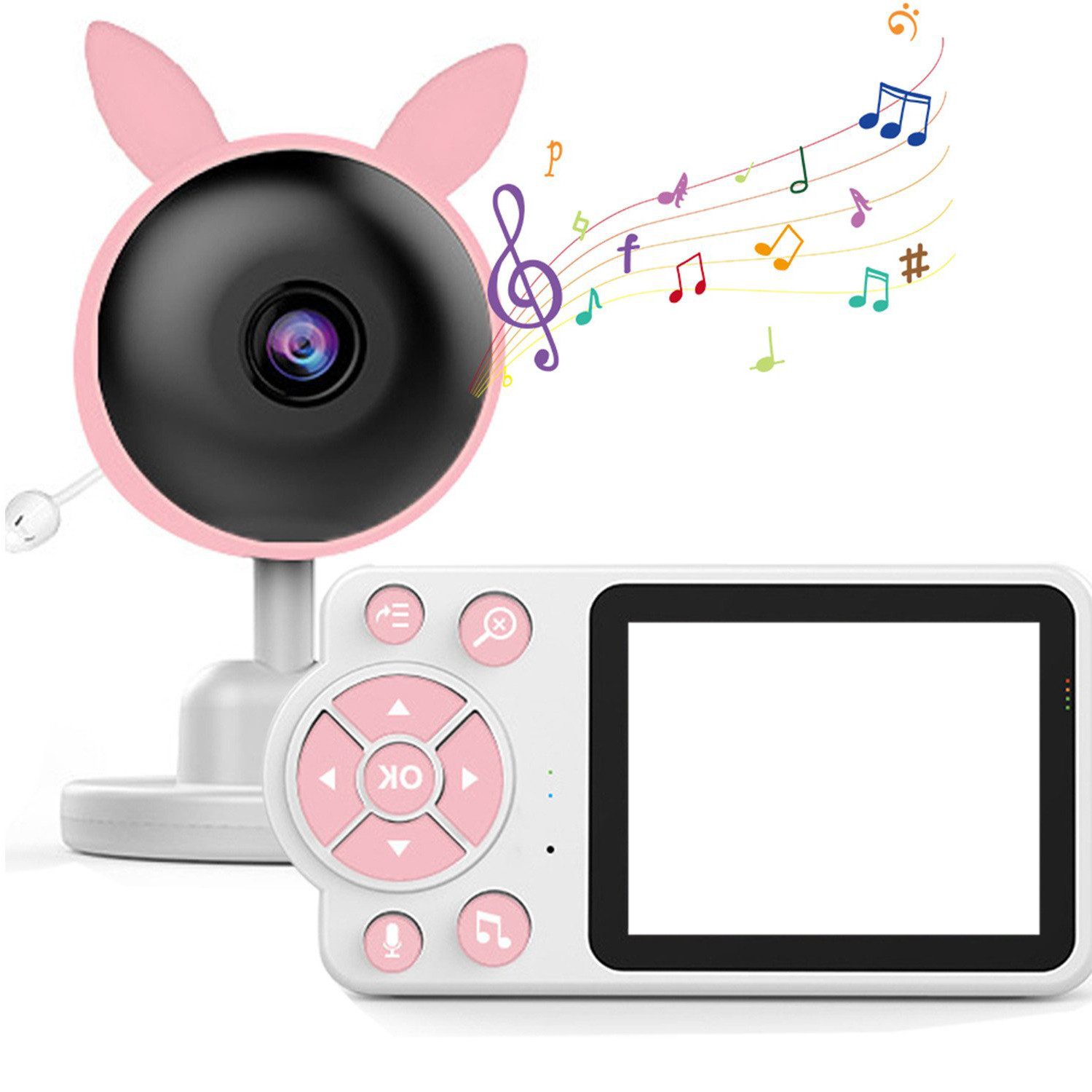 Babyphone Überwachungskamera 2.8 Zoll Video-Babyphone mit Kamera