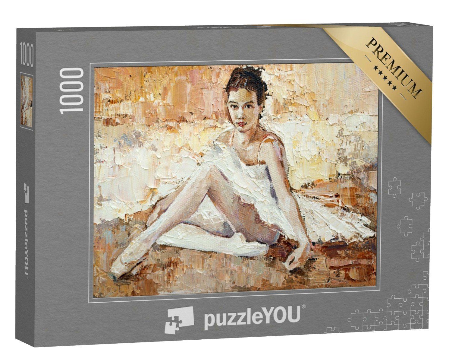 puzzleYOU Puzzle Ölgemälde: Ballerina mit Spitzenschuhen, 1000 Puzzleteile, puzzleYOU-Kollektionen Gemälde, 100 Teile
