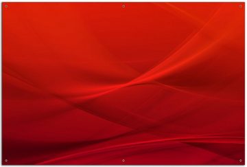 Wallario Sichtschutzzaunmatten Abstrakte rotes Muster - roter Stoff