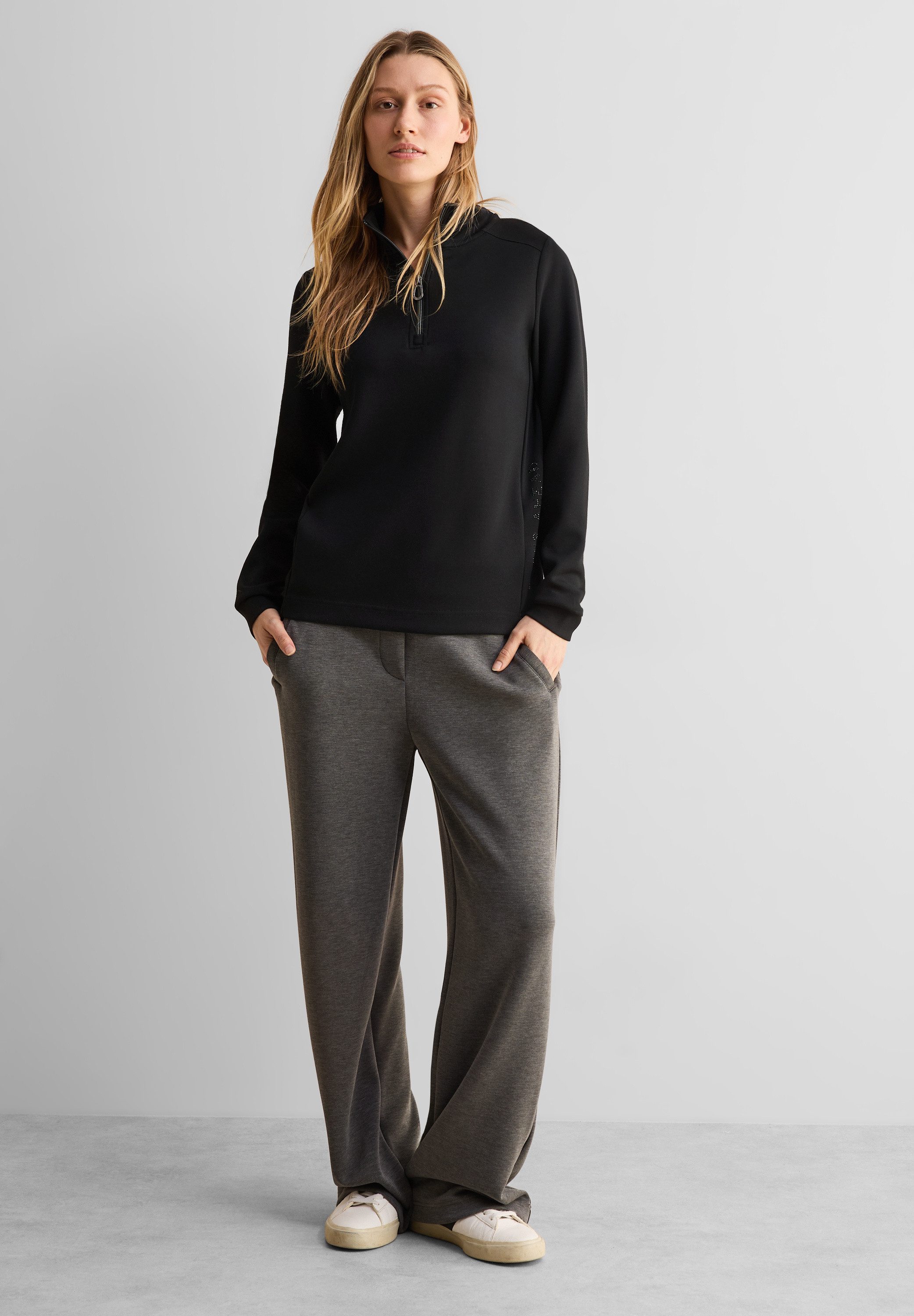 CECIL Langarmshirt aus softem Materialmix