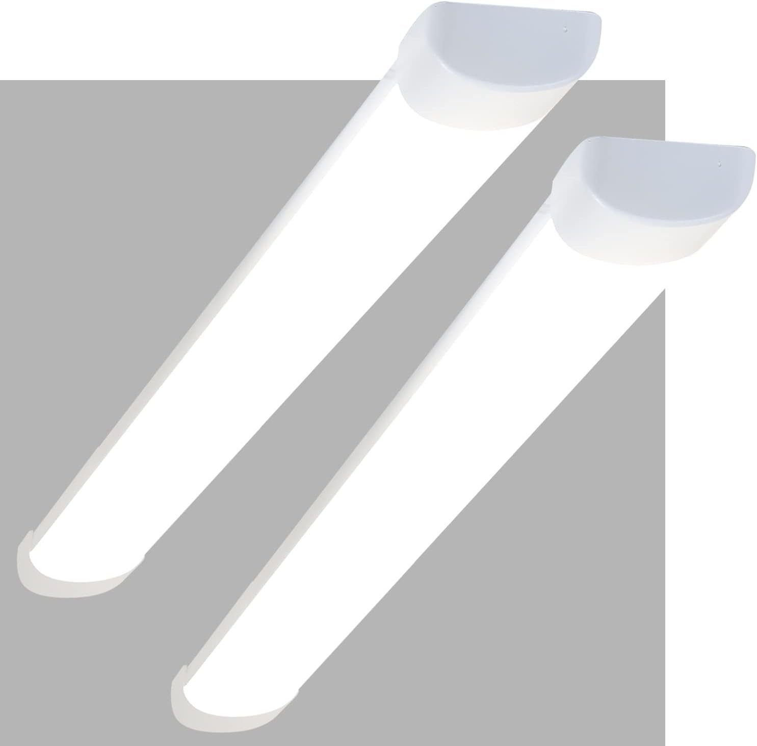 ZMH LED Deckenleuchte Kellerlampe Flach Neutralweiß Röhre, LED fest integriert, Kaltweiß