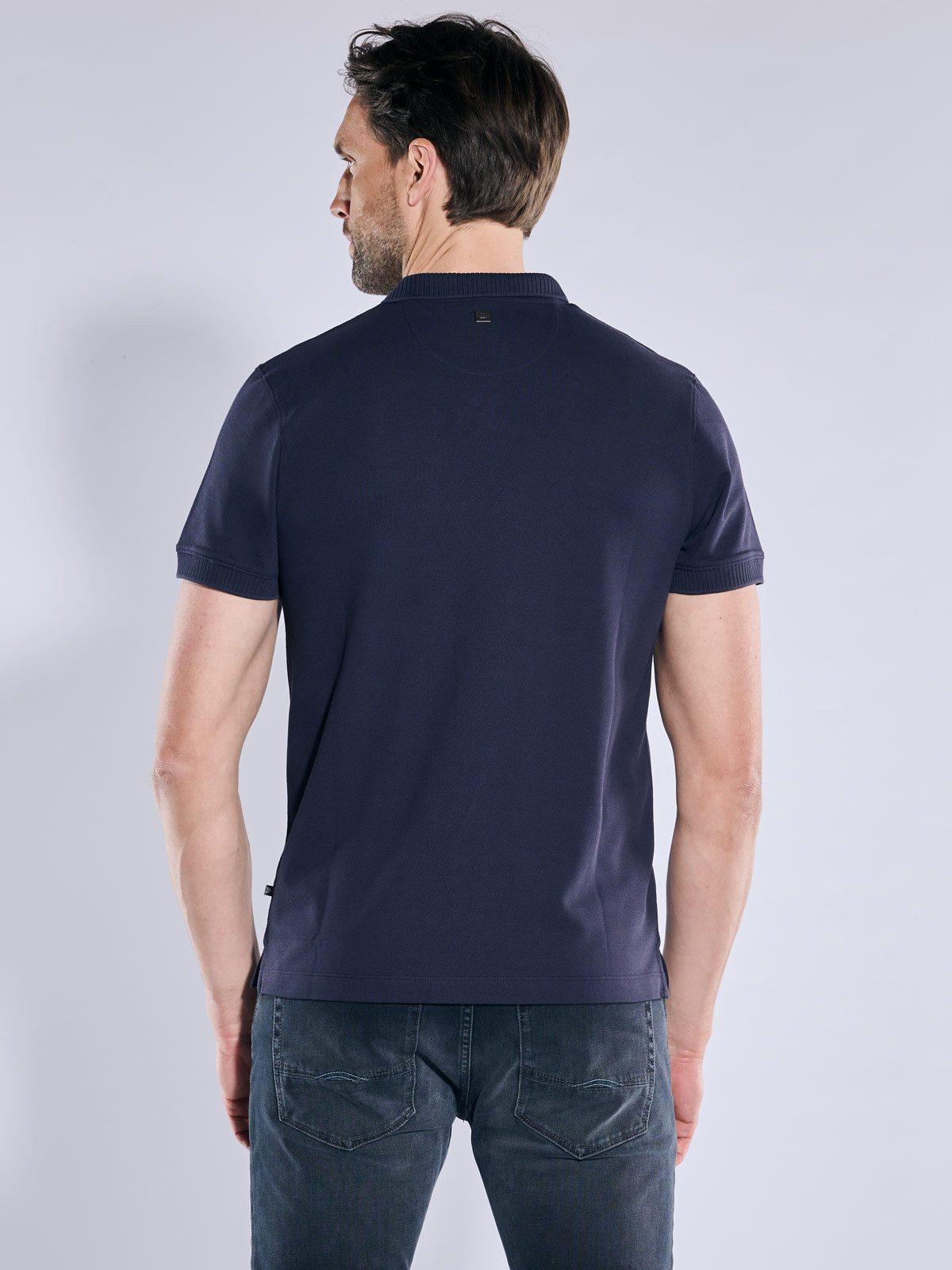 ENGBERS GERMANY T-Shirt Herren Polo-Shirt aus aus edler Baumwolle, Saphirblau