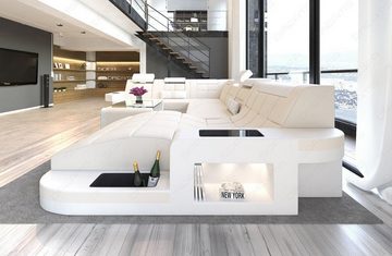 Sofa Dreams Wohnlandschaft Strukturstoff Polster Sofa Wave XXL M Mikrofaser Stoff, Couch wahlweise mit Bettfunktion