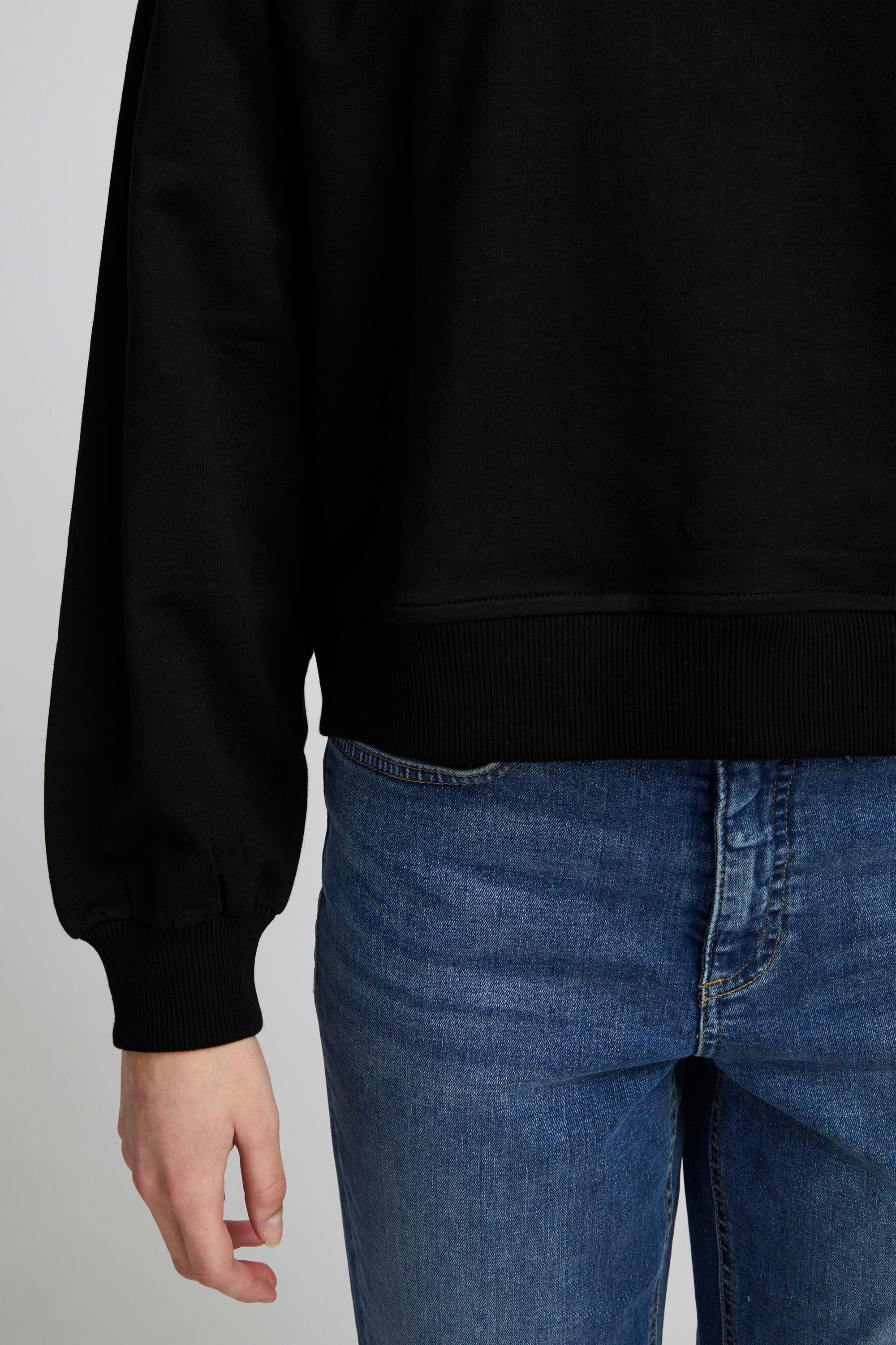 (194008) SW2 Sweater 20116000 Cropped-Optik Sweater Ichi IHVEA in Black -