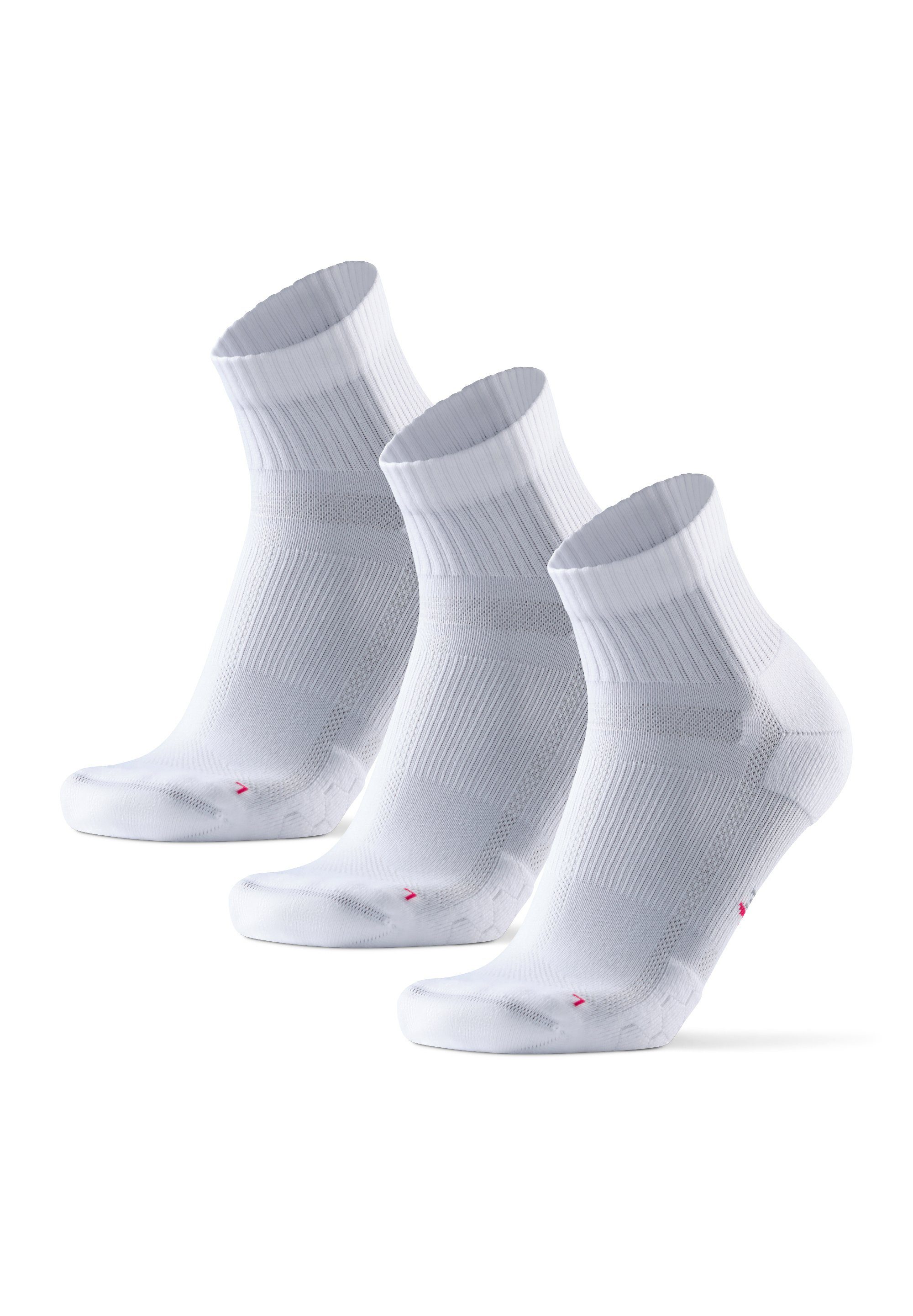 3-Paar) (Packung, DANISH Technisch Distance Laufsocken Running weiß Anti-Blasen, ENDURANCE Socks Long