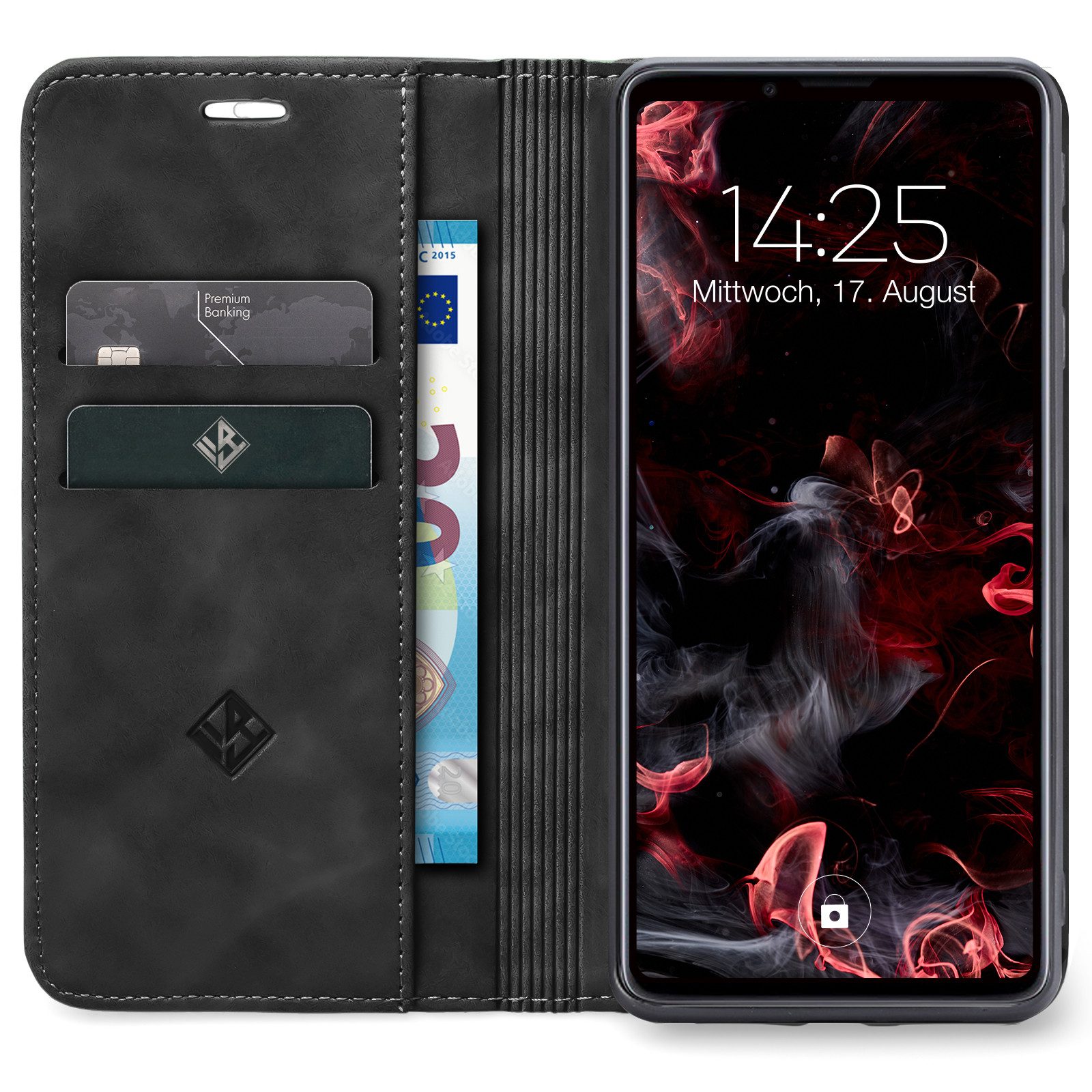 Tec-Expert Handyhülle Tasche Hülle für Sony Xperia 10 V 6.1 Zoll, 6.1 ", Cover Klapphülle Case mit Kartenfach Fliphülle aufstellbar