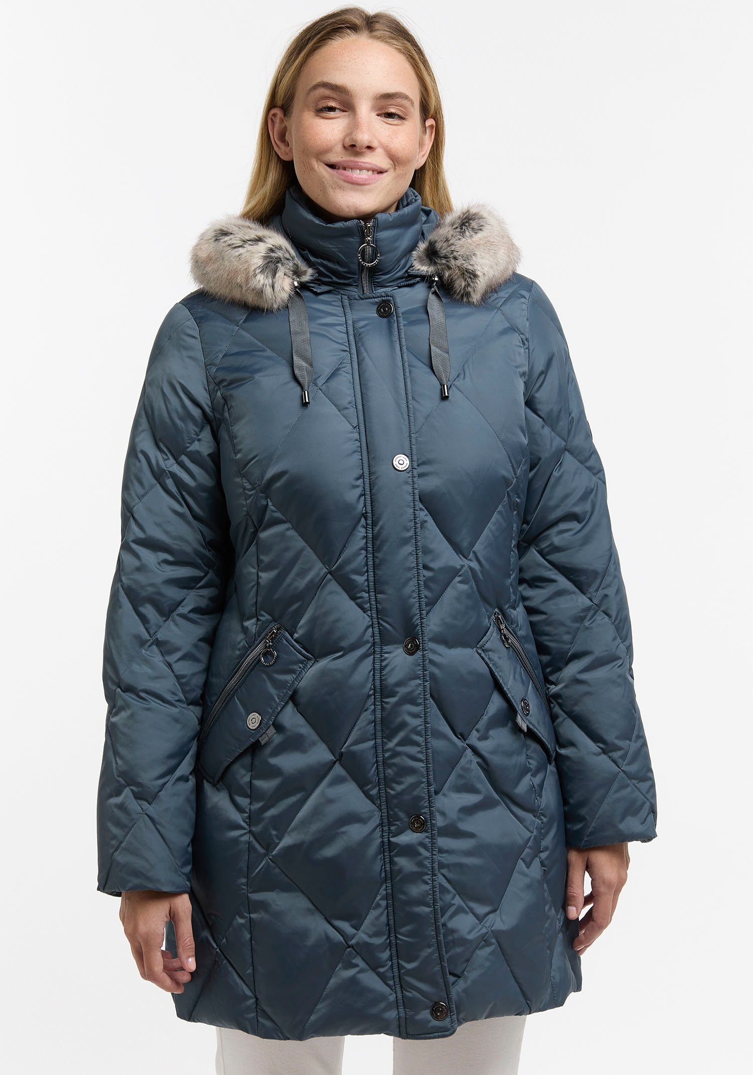 Barbara Lebek Winterjacke mit Rautensteppung