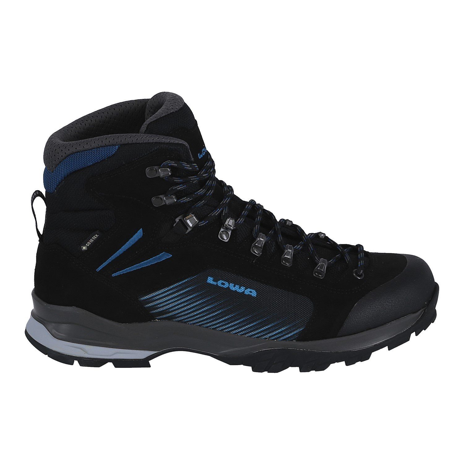 Lowa Vigo GTX (Trekking, Spaltleder-Textil, wassderdicht) schwarz/blau Wanderschuh