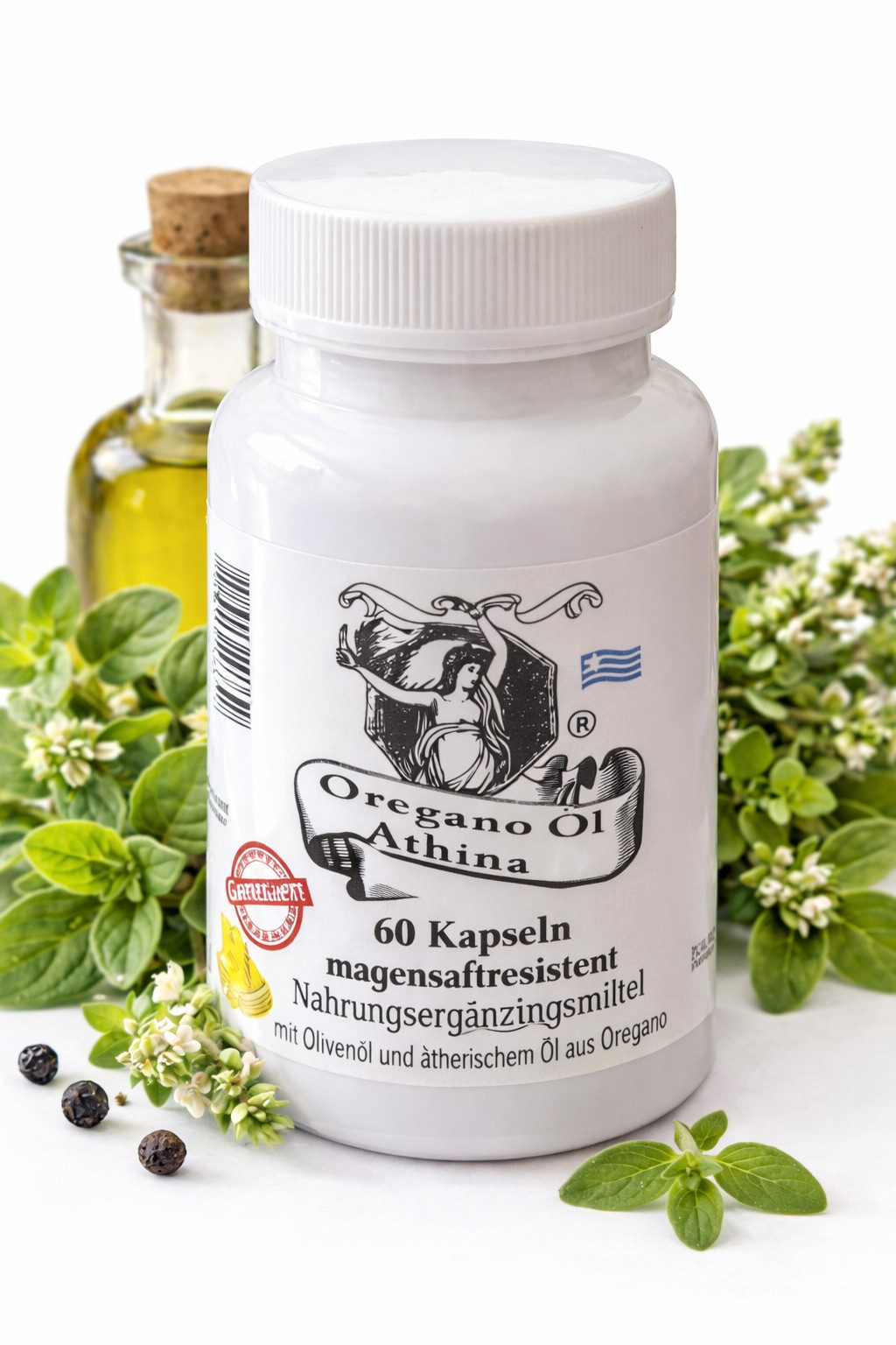 Athina Oregano Öl Vegan Bio magensaftresistent Kapseln, 36 g