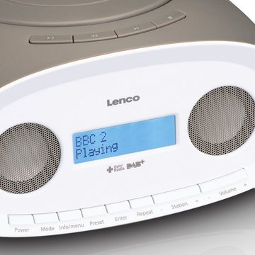 Lenco Lenco SCD-69TP DAB Radio Boombox CD Player, Taupe Radio