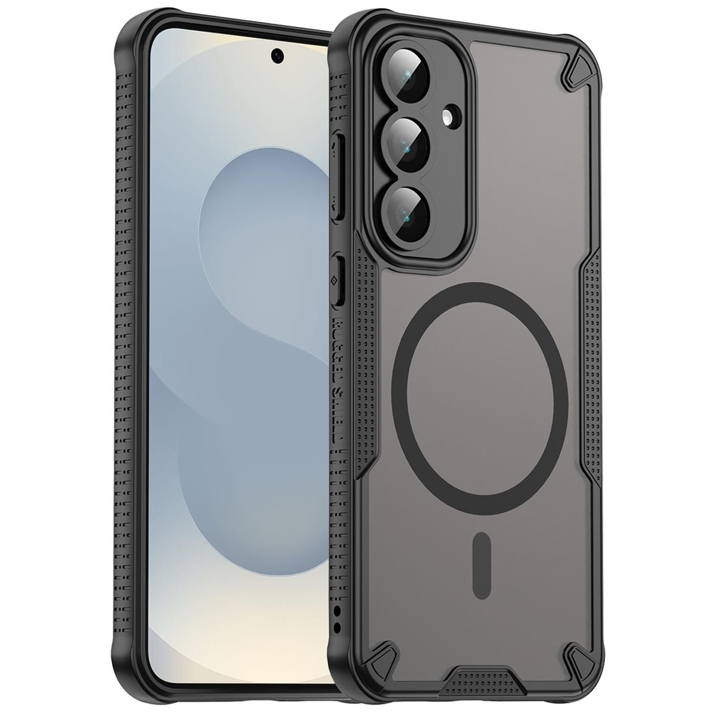 CoolGadget Handyhülle Defender Series Handy Hülle für Samsung Galaxy S25 6,2 Zoll, Magsafe TPU Schlicht Robust Schutzhülle für Galaxy S25 Hülle