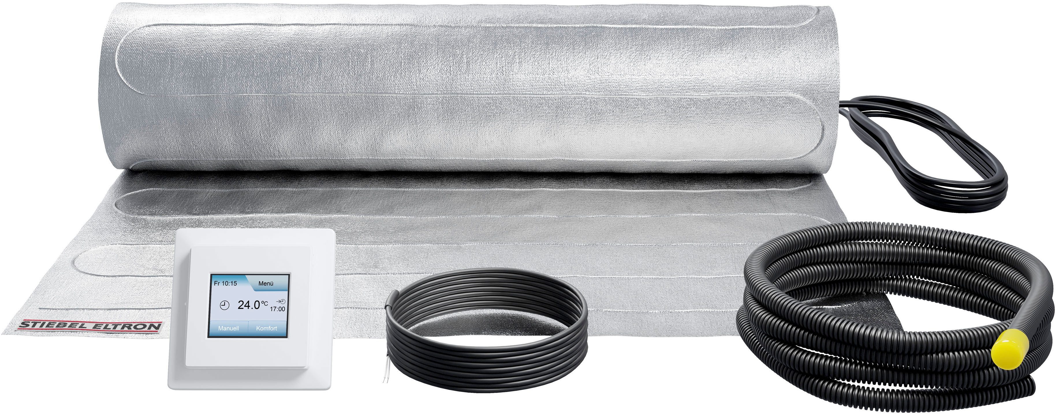 STIEBEL ELTRON Fußbodenheizung FTD 140/5 Set Plus, für die Trockenverlegung im Wohnraum, ohne Spachtel-/Ausgleichsschicht