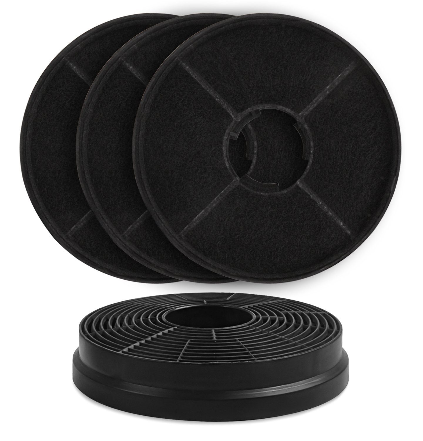 VIOKS Kohlefilter Aktivkohlefilter Ersatz für Respekta MIZ0058, 105mmØ 2/4/6 Stk für Dunstabzugshaube