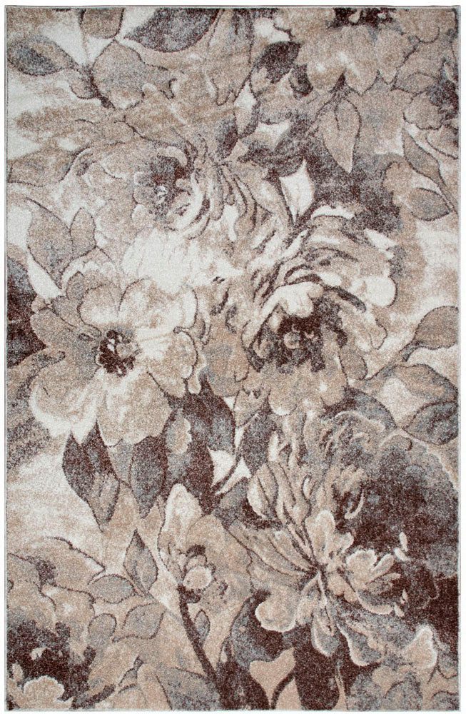 OTTO home Teppich Almrose, rechteckig, Höhe: 9 mm, mit besonders weichem Flor, Blumen Muster, florales Design, Kurzflor