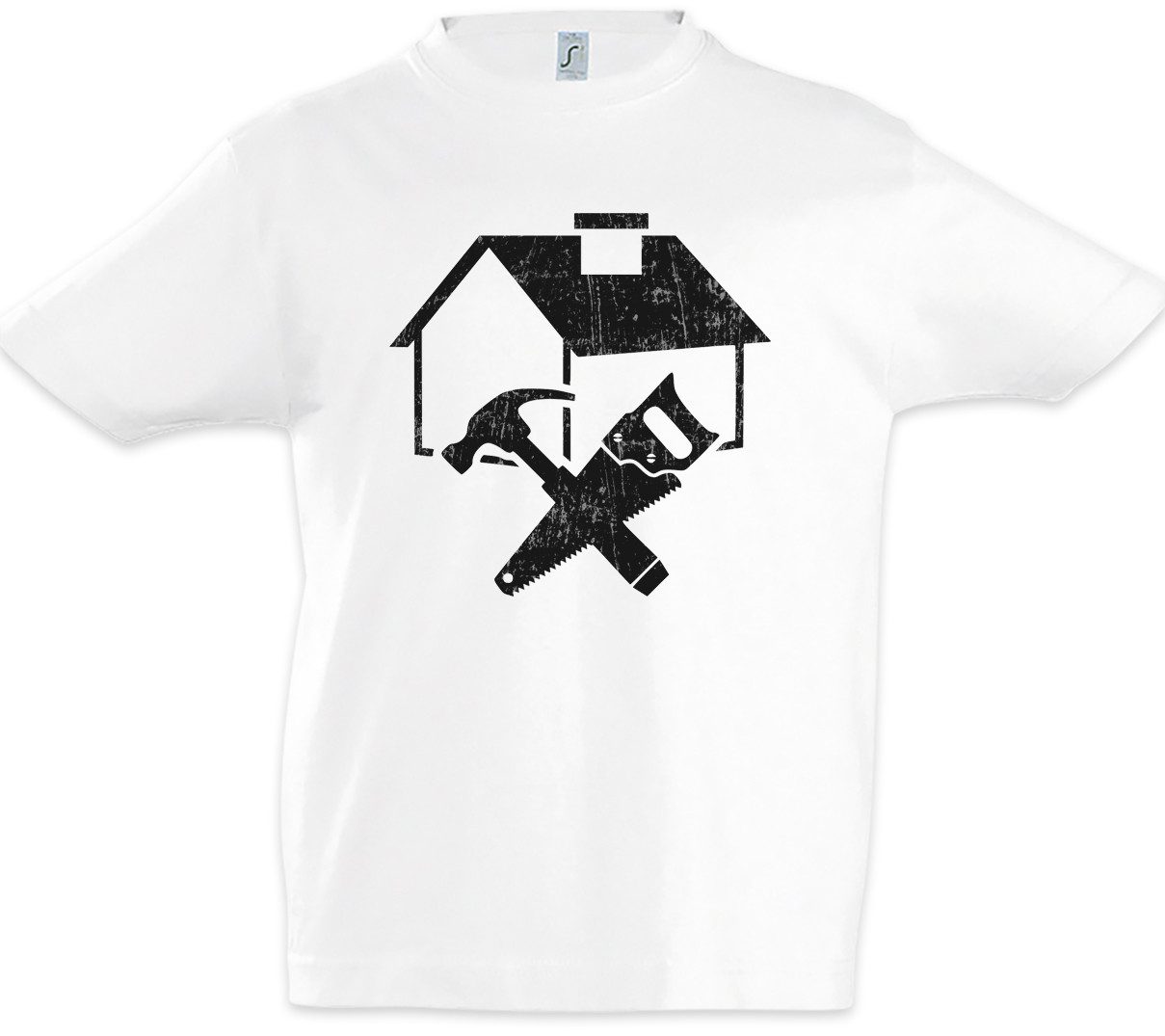 Urban Backwoods Print-Shirt House Builder Kinder T-Shirt Housebuilder Maurer Zimmermann Mason (1-tlg) Bauarbeiter Bau Schreiner Meister