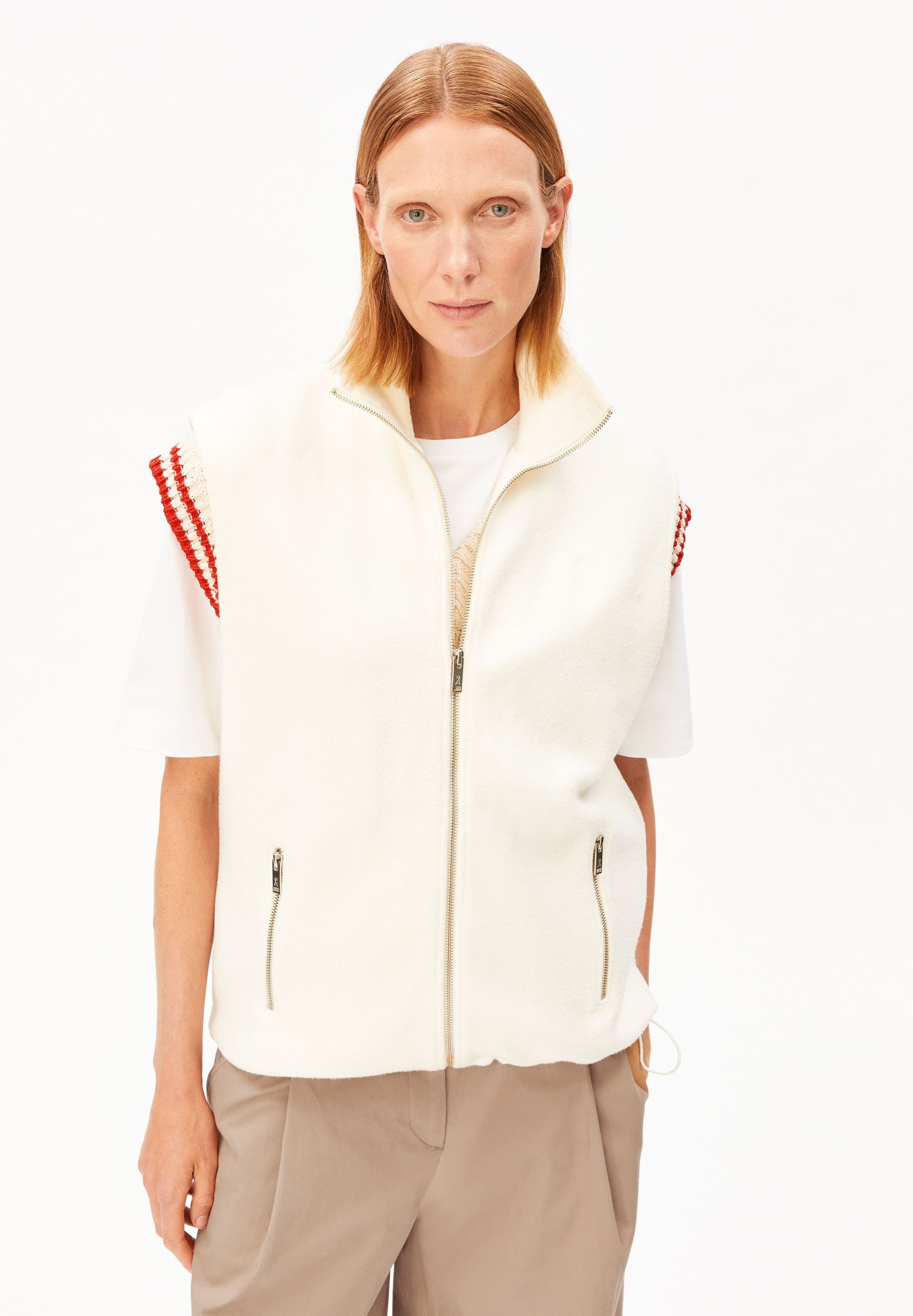 Armedangels Blouson COTTON FLEECE Weste aus Bio-Baumwolle Oversized Fit