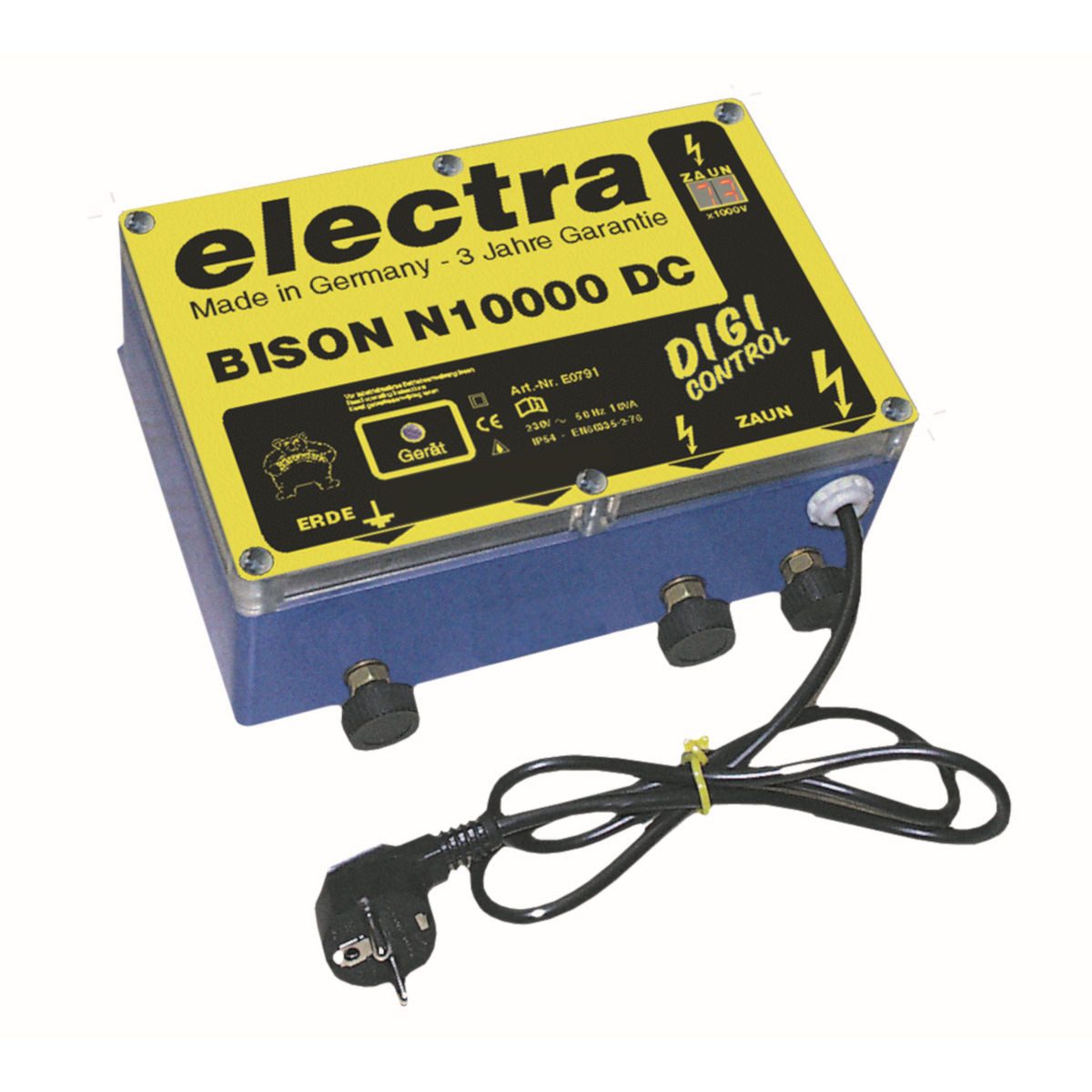 Electra Weidezaungerät Electra Elektrozaungerät BISON N10000DC, Hochleistungsnetzgerät