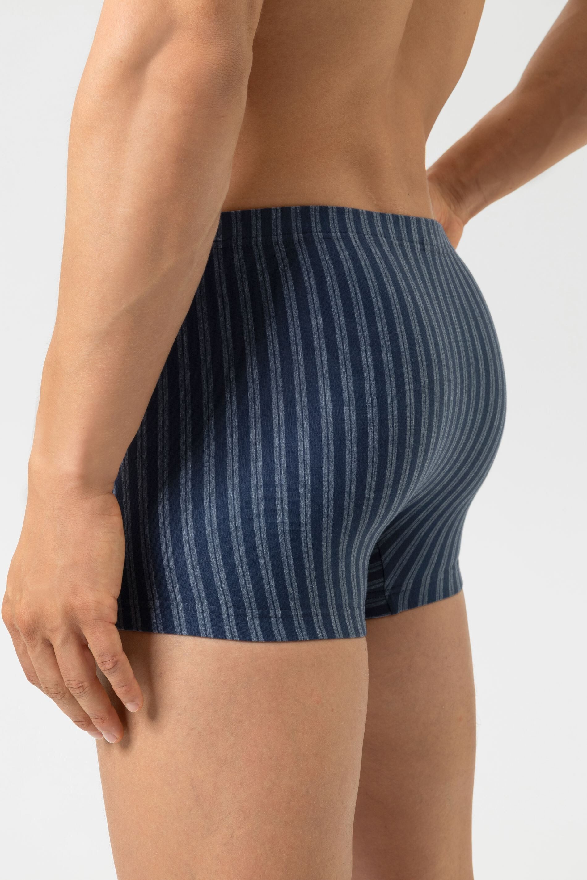 Mey Trunk Mey Shorty Serie Denim Stripes Gestreift Shorties (1-St., 1) Moderne Trunks, Gemustert, Atmungsaktiv, Baumwoll-Mix – Bild 4 von 5