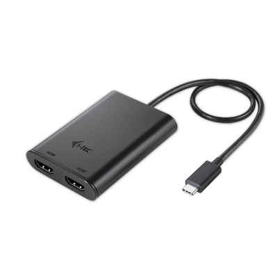 I-TEC USB-C auf Dual HDMI Video-Adapter USB-C zu HDMI, 2x HDMI 4K Ultra HD kompatibel mit Thunderbolt 3