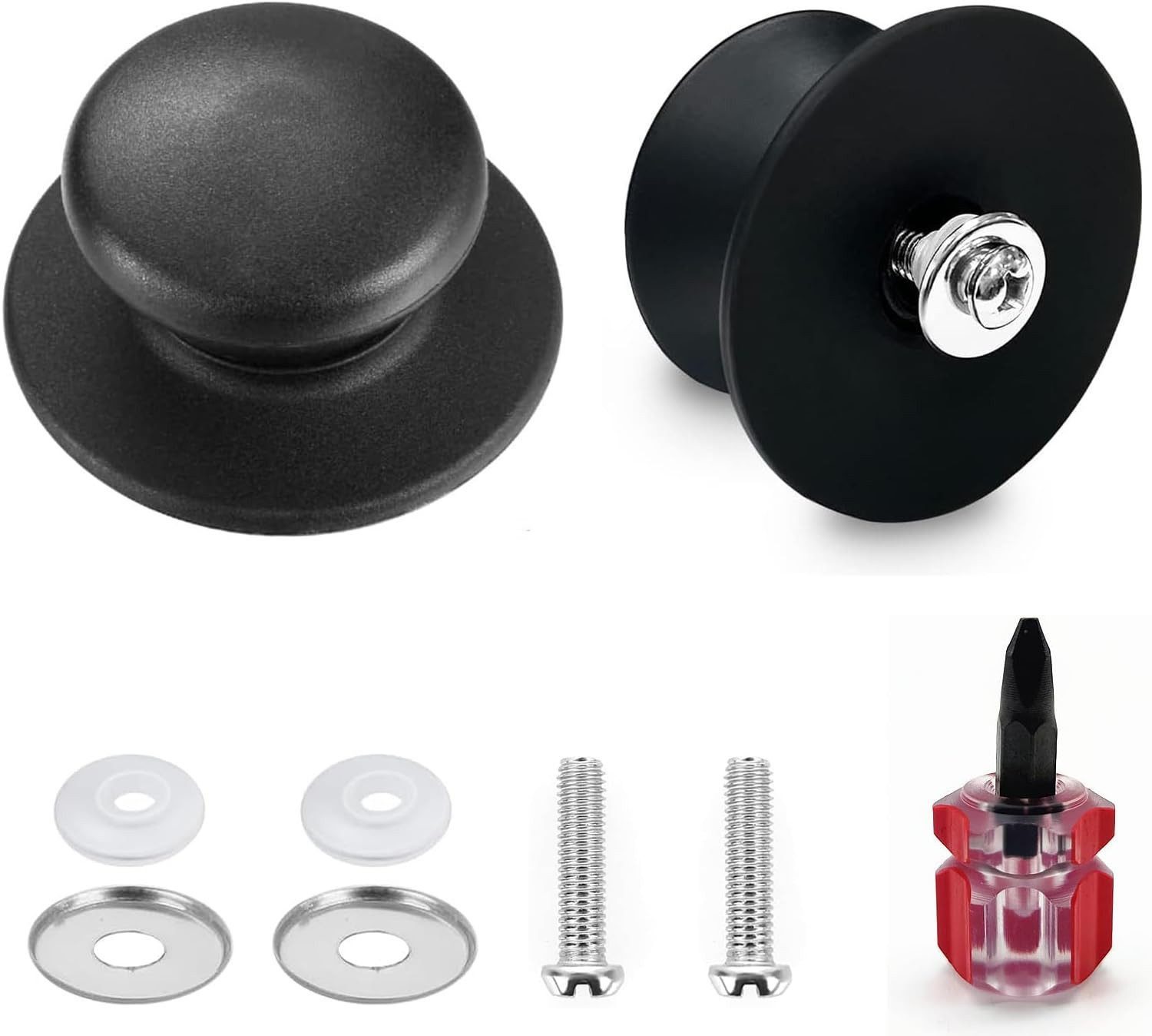 FELIXLEO Deckelgriff Topfdeckelgriff, Topfgriffe mit Kleiner Schraubenzieher (2-St)