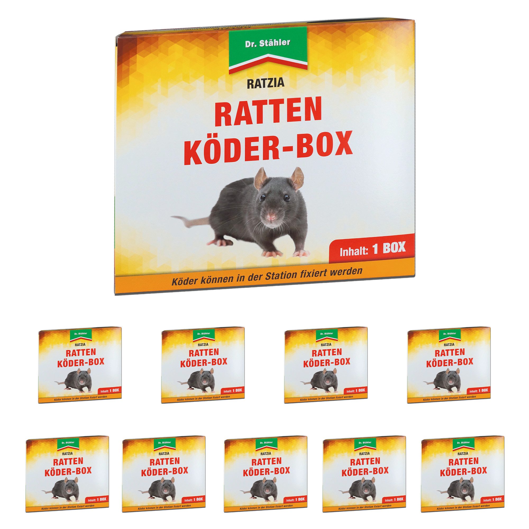 Lebendfalle Ratzia Rattenköder-Box: Rattenködern im Innen- und Außenbereich