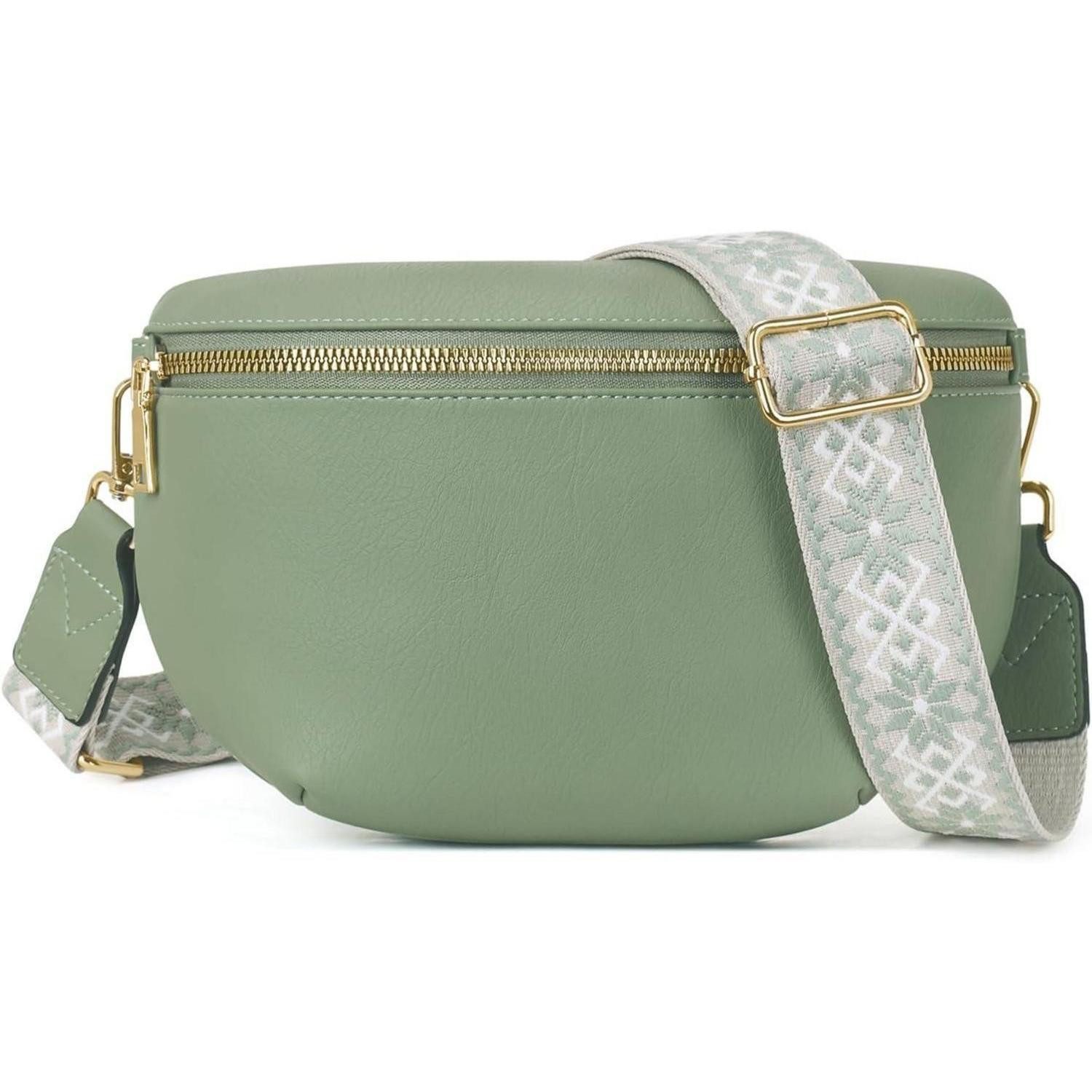 Umhängetasche Kleine Damen Umhängetasche RFID Veganes Leder Crossbody Brusttasche