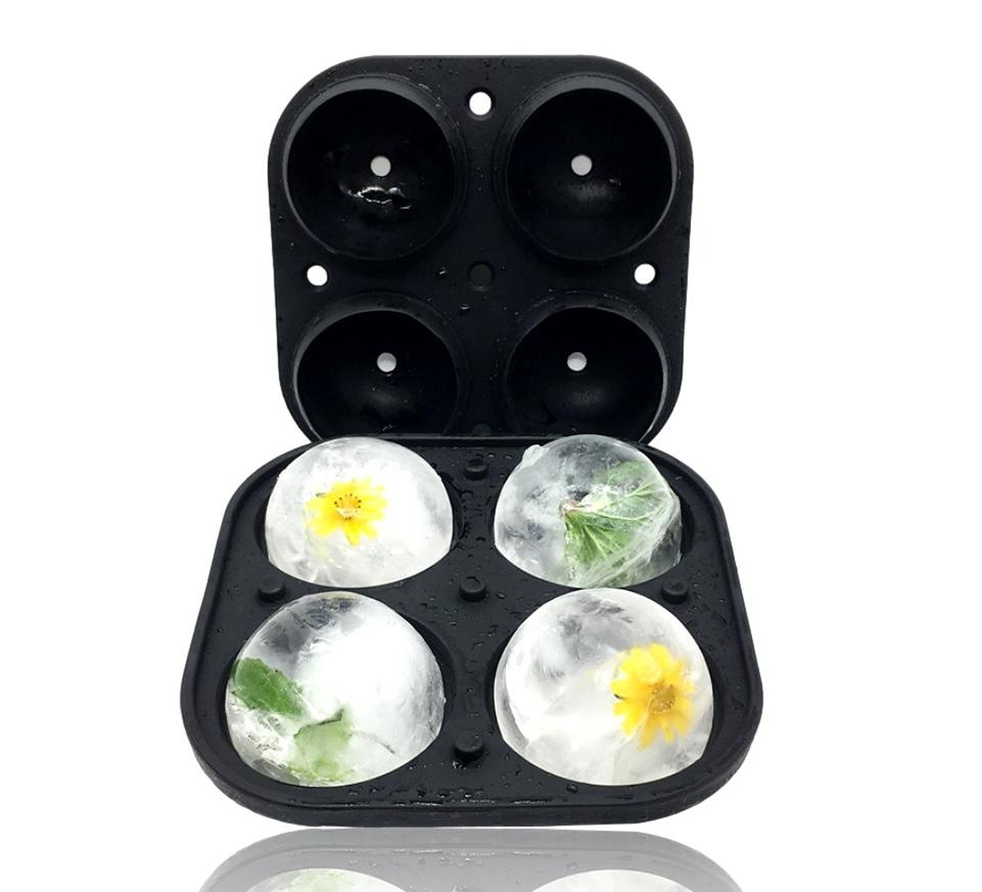 - Eiswürfelform Eiswürfelbehält Deckel mit Eiswürfelform 3er aus 3 Stück Set BAYLI Silikon