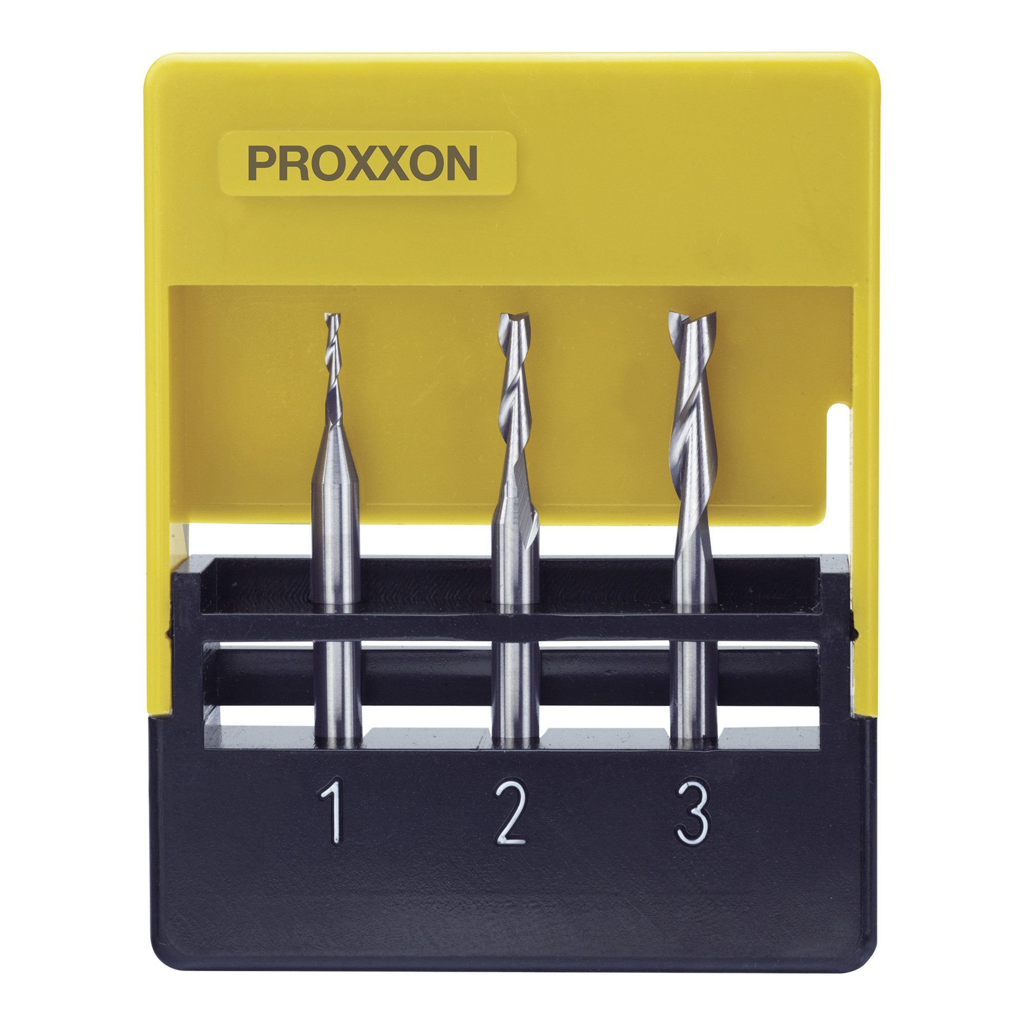 PROXXON INDUSTRIAL Fräser-Set Proxxon Vollhartmetall-Schaftfräsersatz, 3tlg. (1 - 2 - 3 mm)