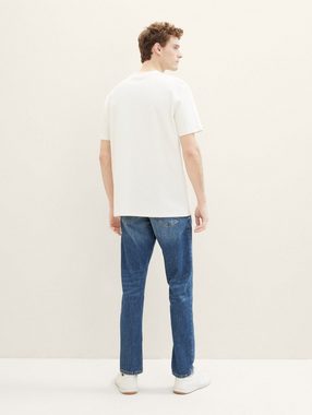 TOM TAILOR Straight-Jeans Regular Tapered Jeans mit recycelter Baumwolle