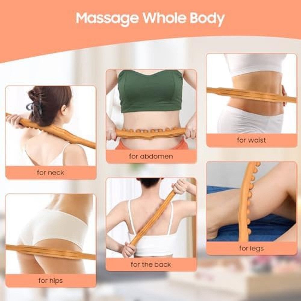 feinlux Massagegerät Anti Cellulite Massage Massagegerät Massageroller Roller Griff, Packung, Upgrade-Version, Massagestab mit zwanzig Noppen, Hergestellt aus n – Bild 2 von 5