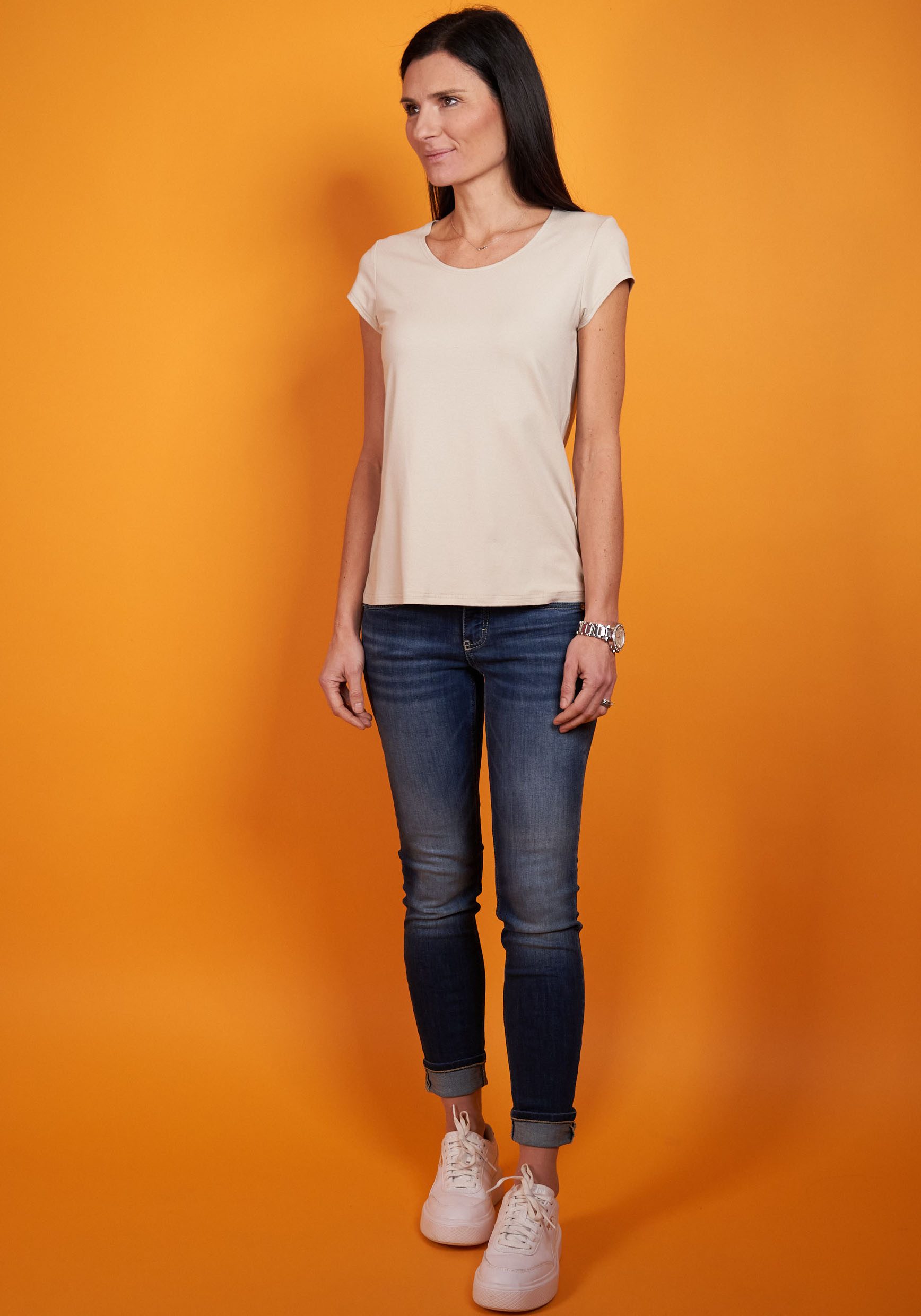 Seidel Moden T-Shirt mit Kappenärmel, MADE günstig online kaufen