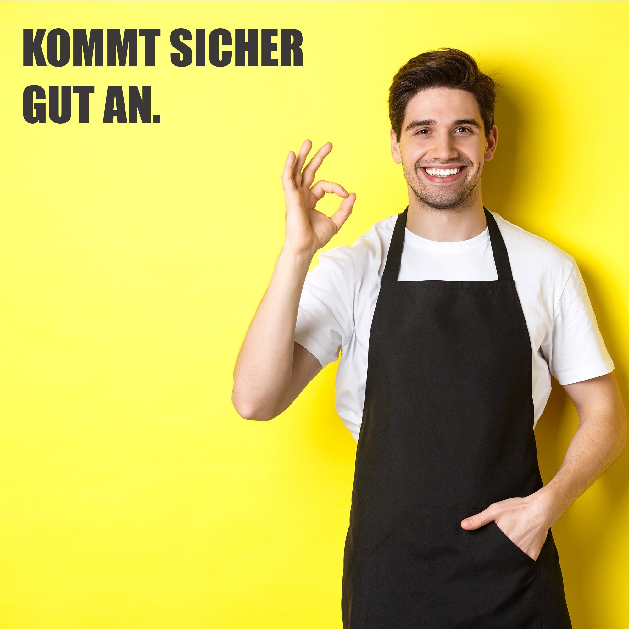 YORA Grillschürze für Männer lustig, (Set, 2-tlg., Grillschürze + personalisierbarer Urkunde), das perfekte Geschenk für alle Männer, die Grillen lieben