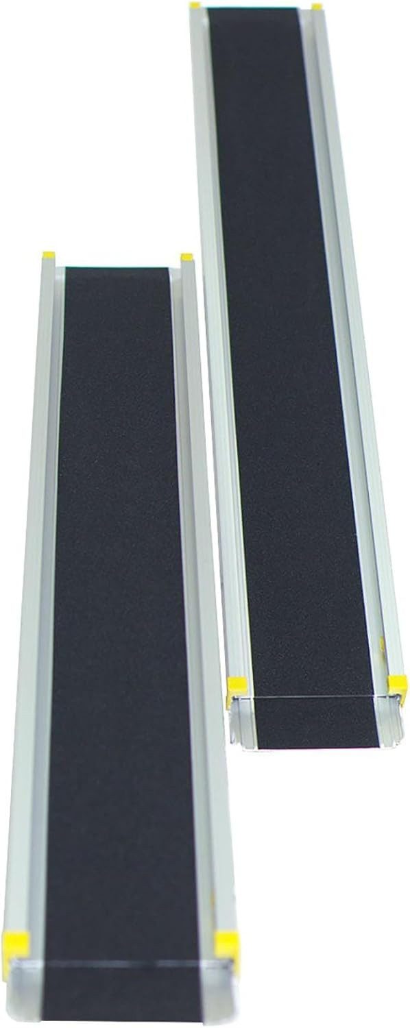COSTWAY Auffahrrampe, 91,5-152,5cm, bis 270 kg, mit Antirutsch Belag