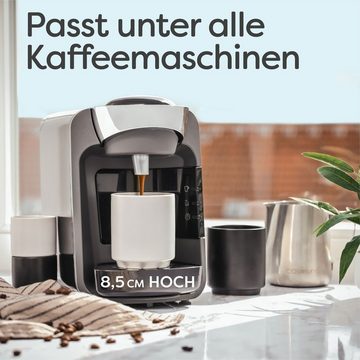 Cosumy Cappuccinotasse 4er Set Cappuccino Keramik Kaffee Tassen Groß 200 ml ohne Henkel, Keramik, Hitzebeständiges Stapelbares Design - Entworfen für Latte Art - 200 ml