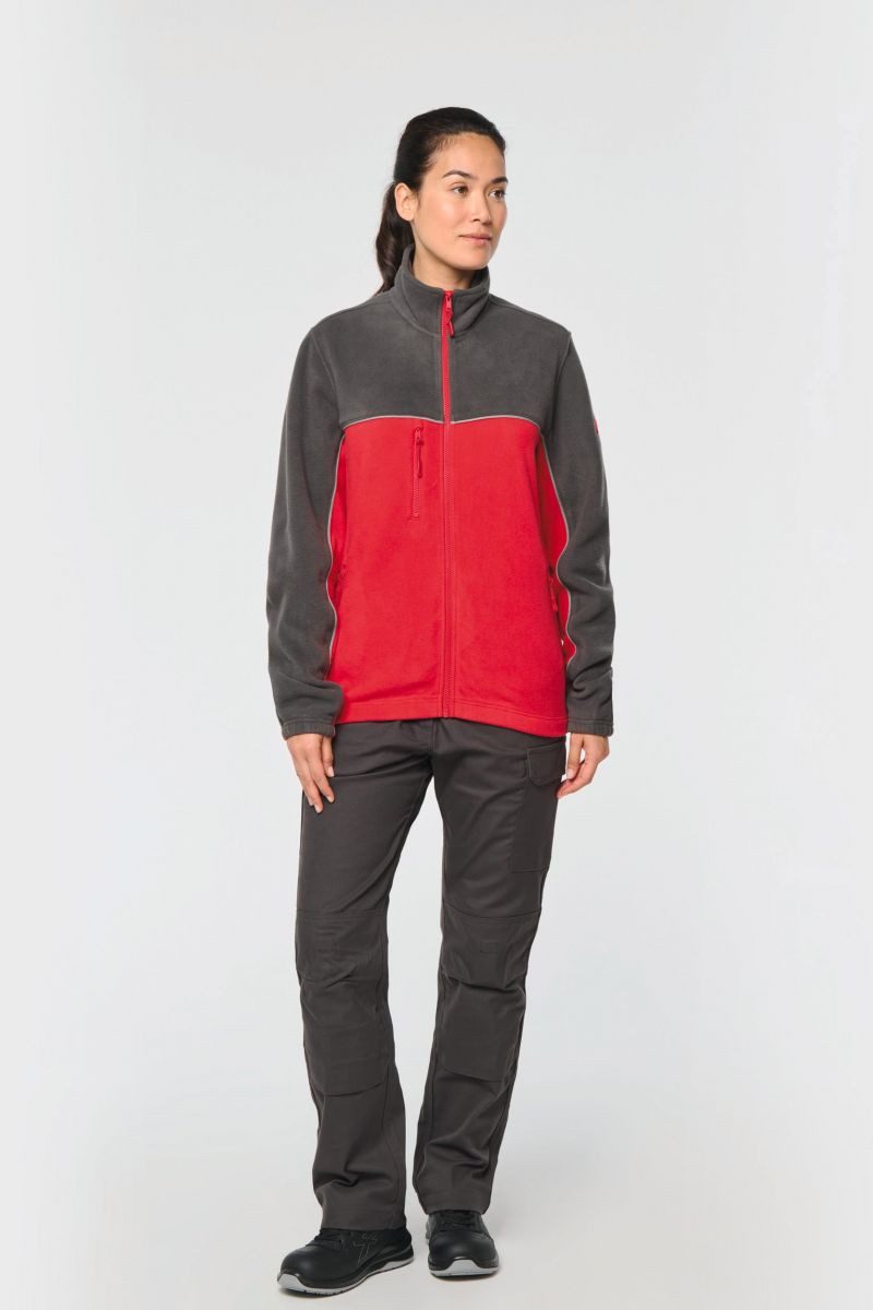 WK. Designed To Work Arbeitsjacke Zweifarbige, umweltfreundliche Unisex-Fleecejacke
