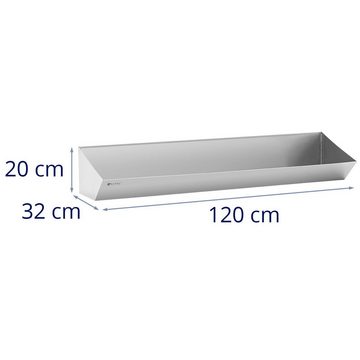 Royal Catering Snackschale Edelstahl-Pommeswanne 120 x 30 cm spülmaschinenfest Frittenwanne, Edelstahl