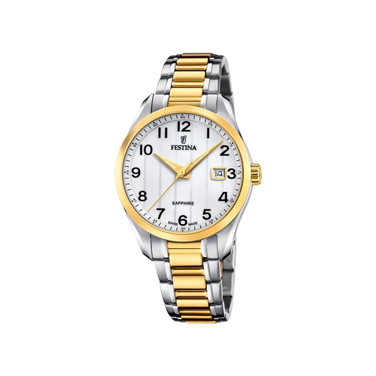 Festina Schweizer Uhr Festina Uhr für Damen Swiss Made F20027/1 Edelstahl, (1-tlg)