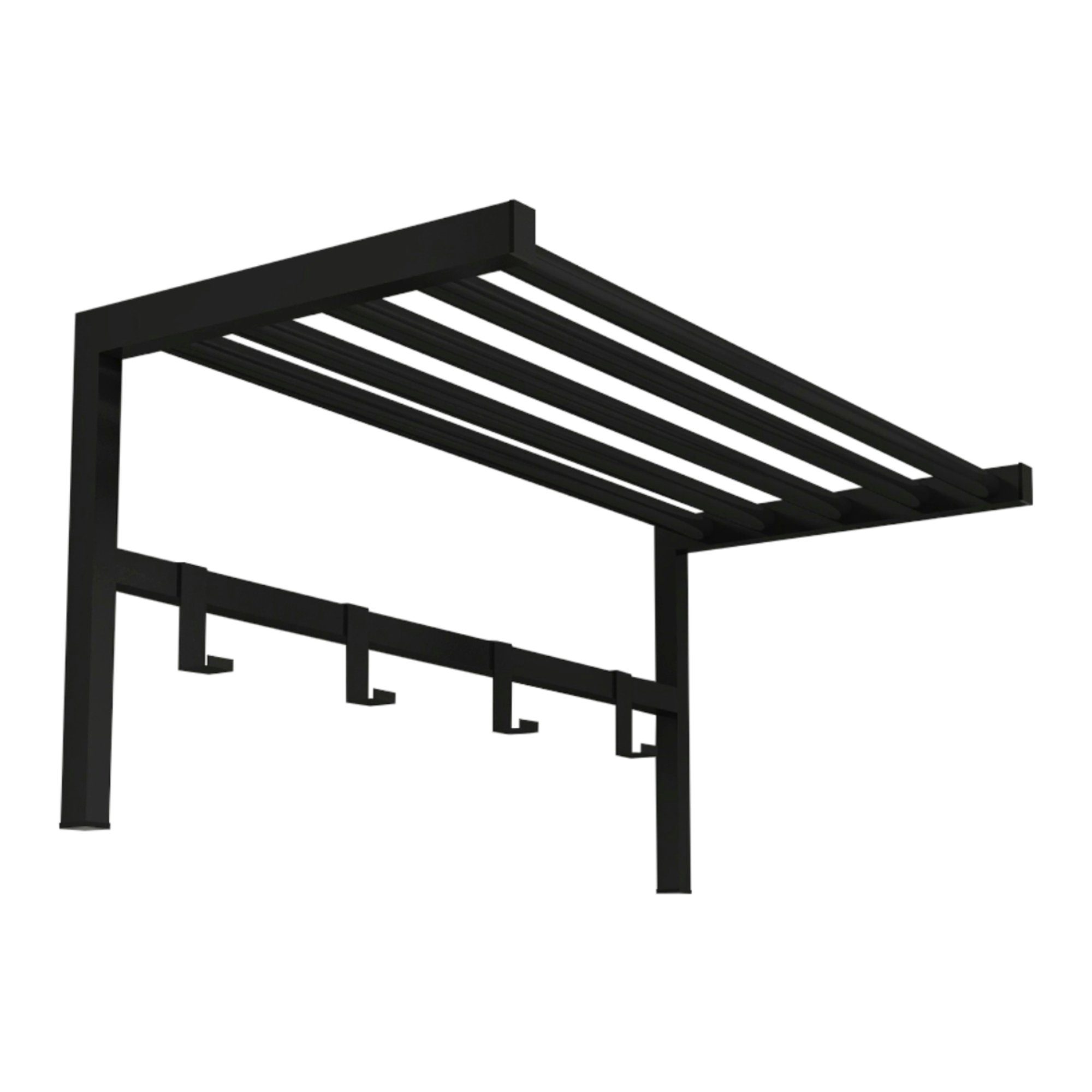 en.casa Wandgarderobe, Tolga Flurgarderobe Metall Schwarz günstig online kaufen