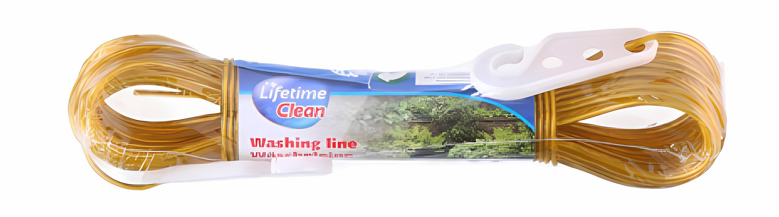 Lifetime Wand-Wäscheleine WÄSCHELEINE 20m rutschfest Ø1,5mm mit 2X Haken Stahleinlage 54 (Gelb), Camping Wäsche Leine