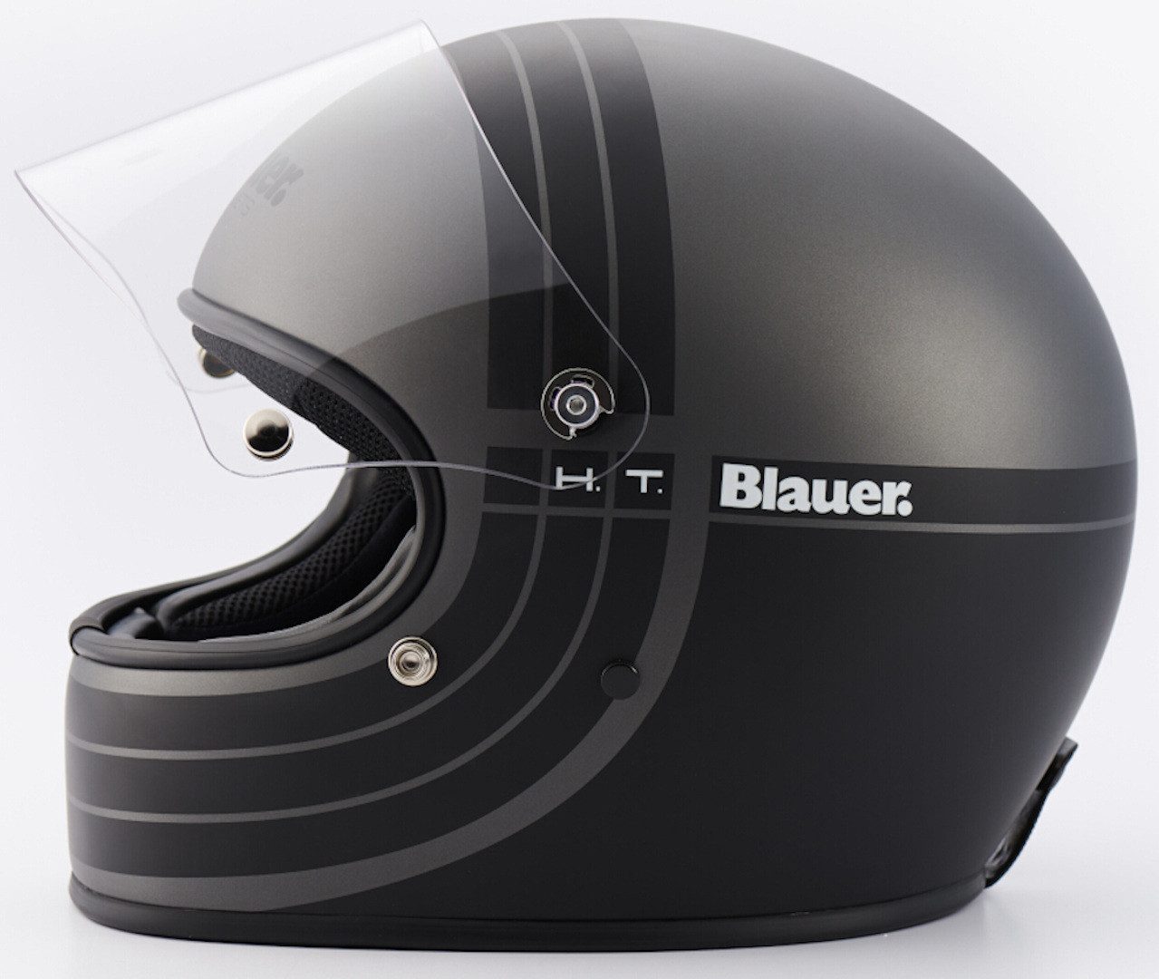 Blauer Motorradhelm 80's Helm