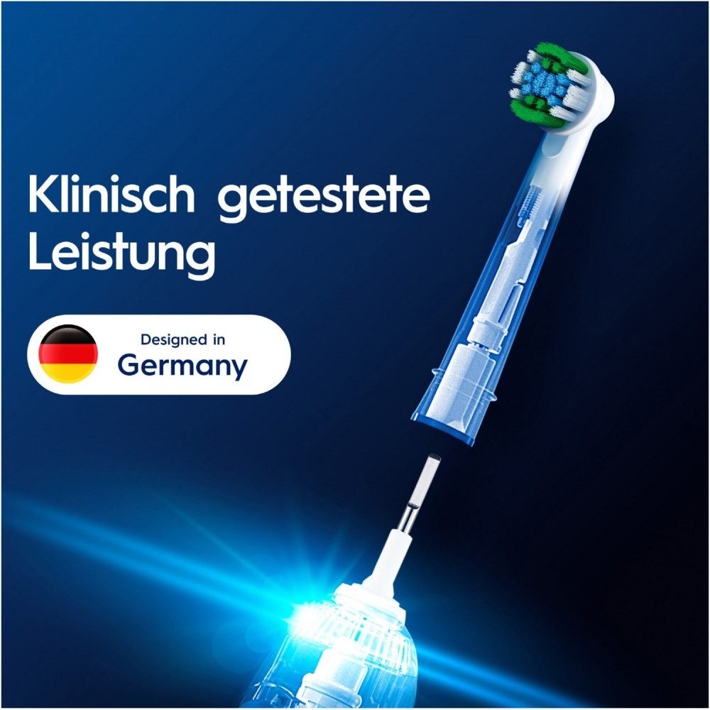 Oral-B Elektrische Zahnbürste Oral-B Aufsteckbürsten Pro Prec. Clean (8Stk) Zahnpflege., Innovative X-förmige Borsten, Weiche Borsten
