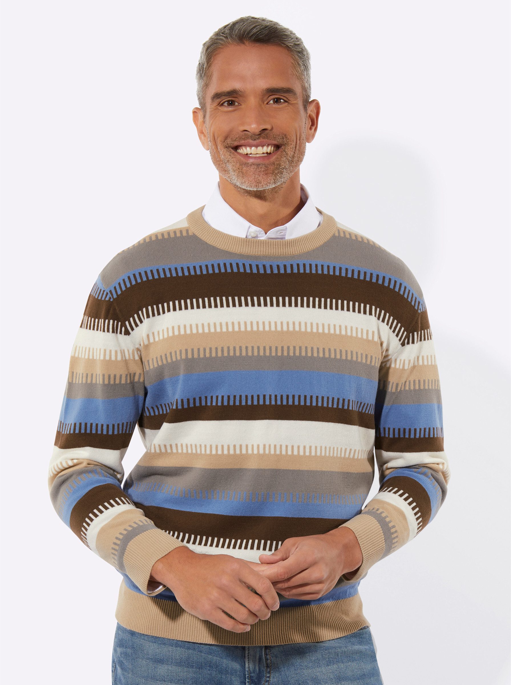 Sieh an! Strickpullover Rundhalspullover . günstig online kaufen