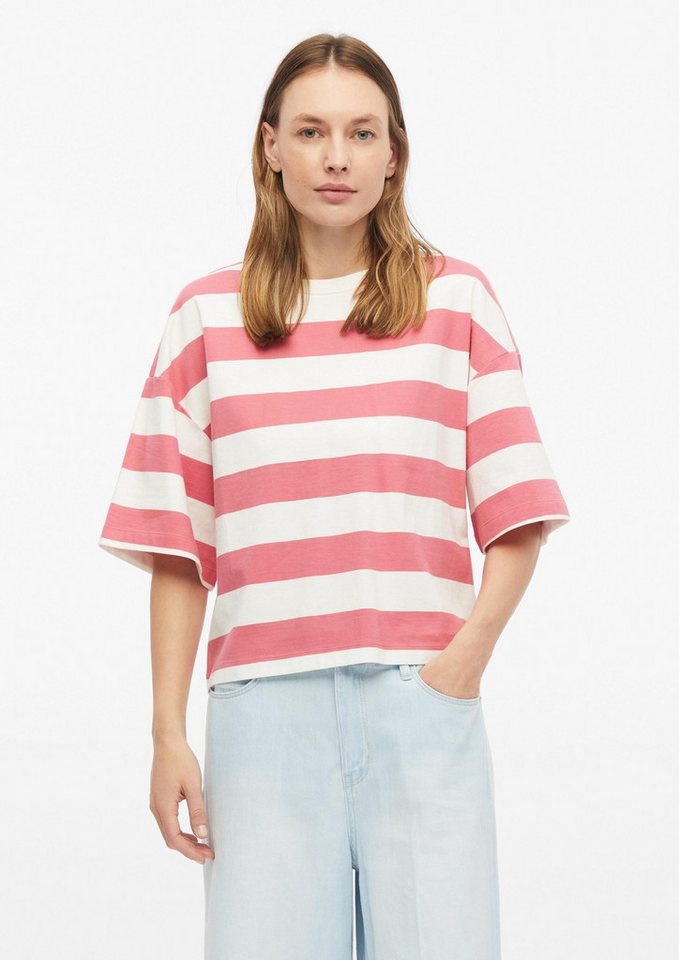 s.Oliver Kurzarmshirt T-Shirt T-Shirt im Boxy Fit mit Blockstreifen