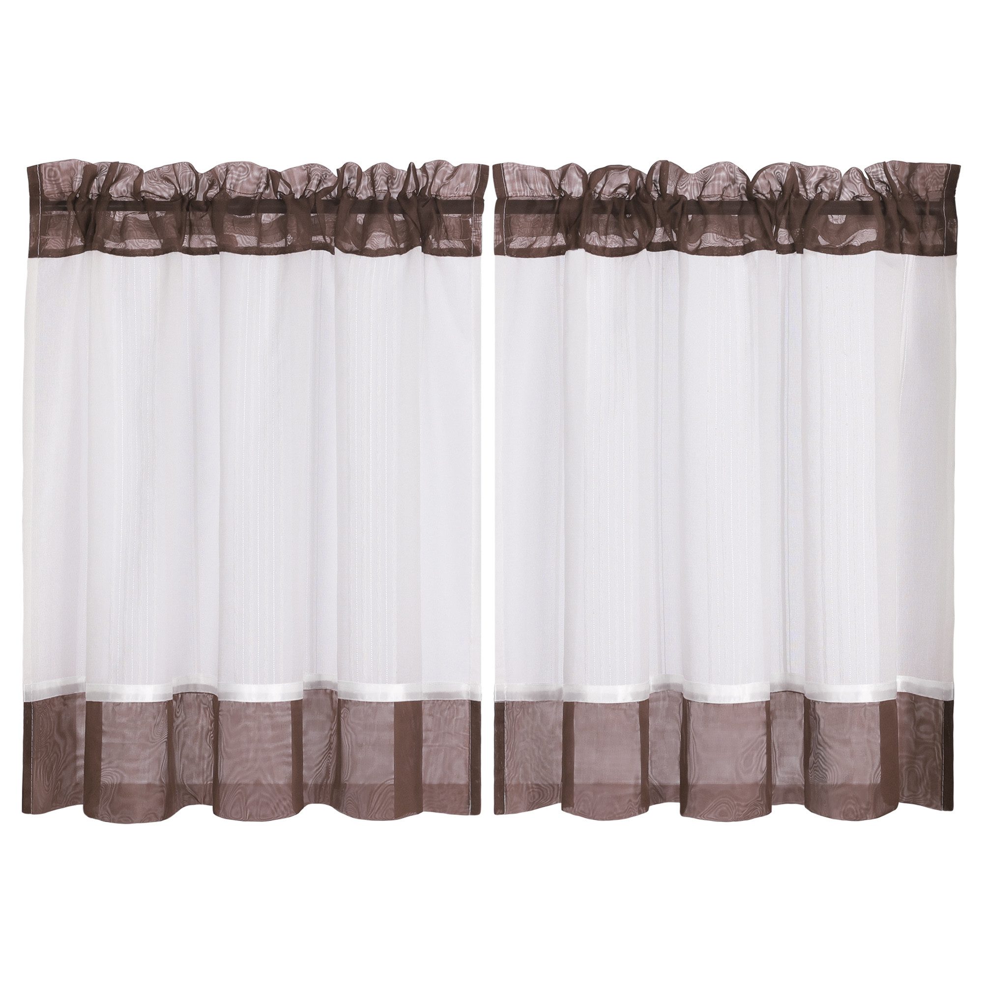 Joyswahl Scheibengardine (1 St), Stangendurchzug, transparent, Leinenoptik Landhausstil Cáfe Bistrogardinen Wohnzimmer