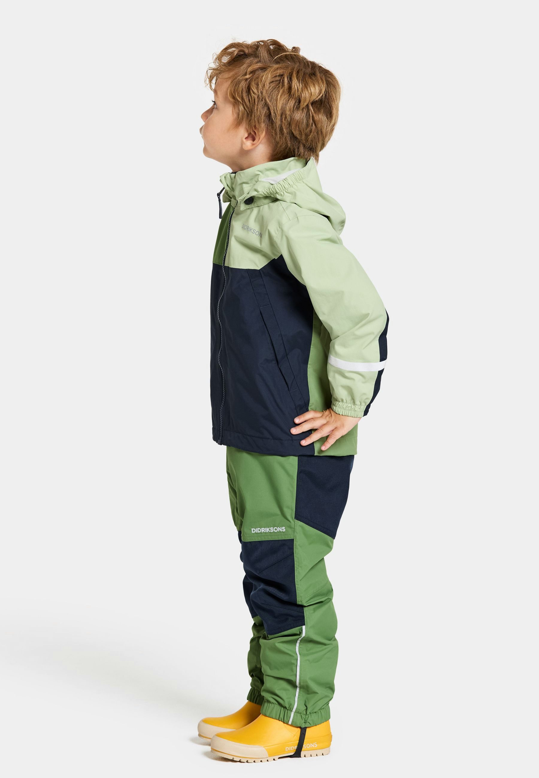 Didriksons Regenjacke Übergangsjacke Für Kinder wasserdicht winddicht atmungsaktiv PILVI mit Kapuze mit Taschen
