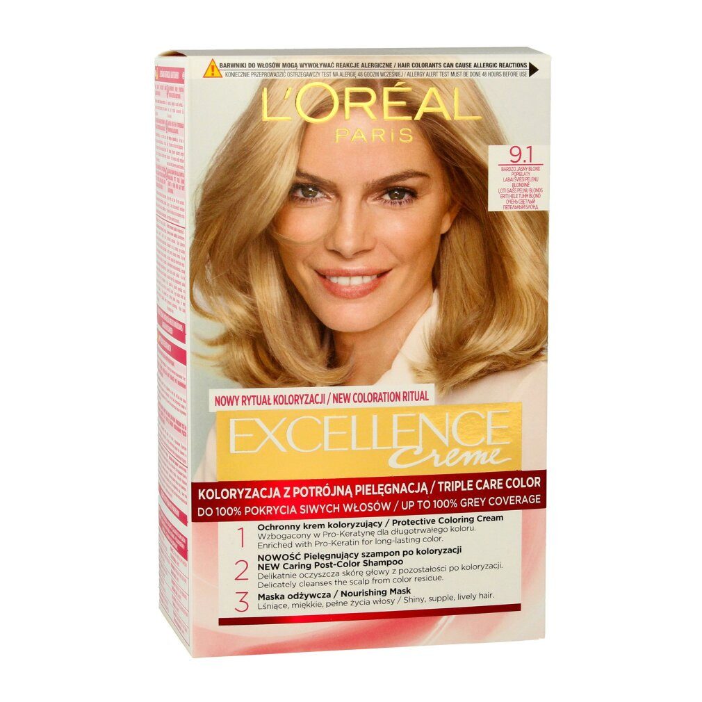 L'Oreal Deutschland Mascara Excellence Creme Farbe Creme 9.1 sehr hell blond Asche