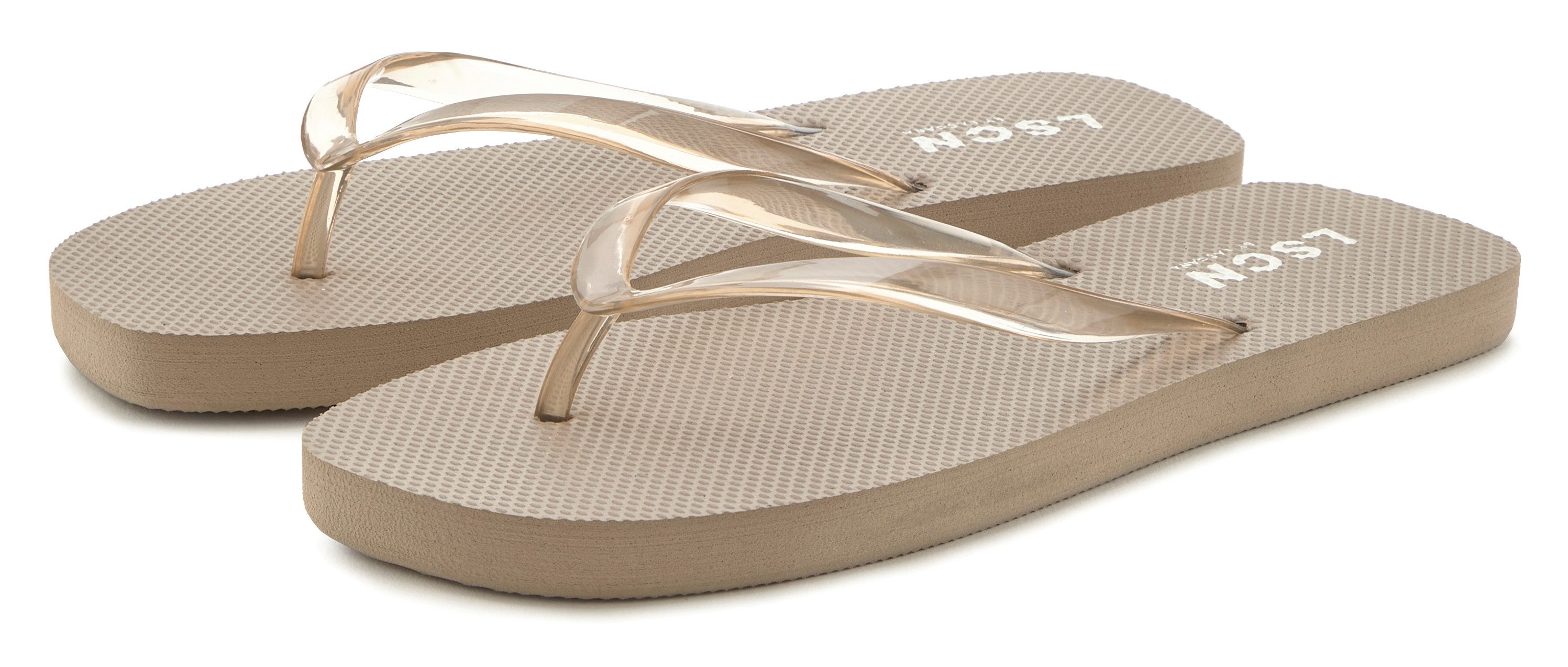 LSCN by LASCANA Flip-Flops, Badezehentrenner Sandale, Pantolette, Badeschuh, Zehentrenner VEGAN